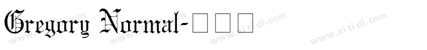Gregory Normal字体转换